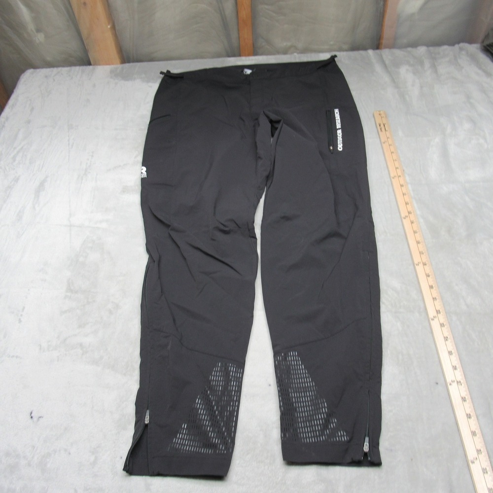 Outdoor Research Pants Men 36 Black Adjustable Waist Zip Ankle Hiking Rain 36x29